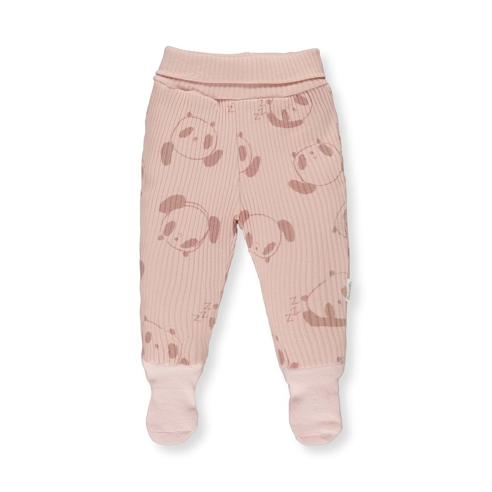 Bebetto T-3211 Panda&Love Kaşkorse Çoraptolon GÜL KURUSU 6-9 Ay