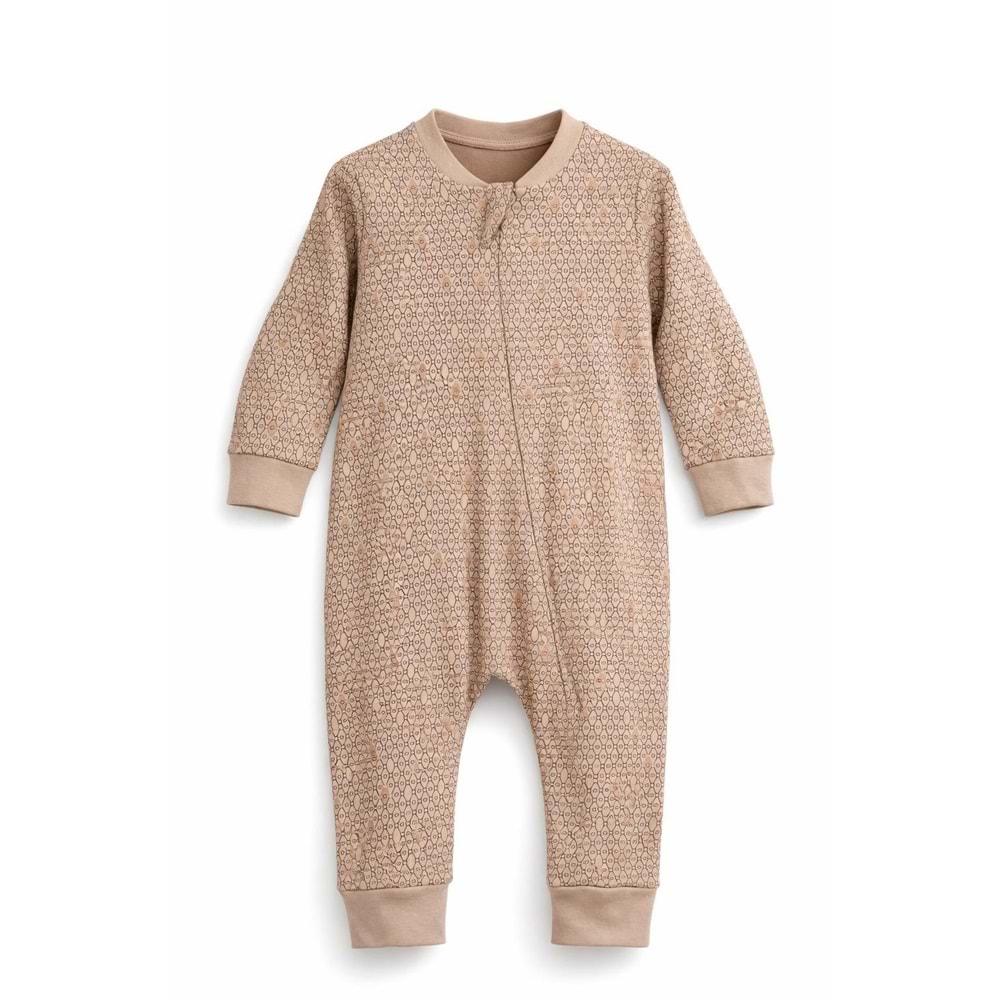 Luggi Baby LBK-02405 Desenli Fermuarlı Tulum