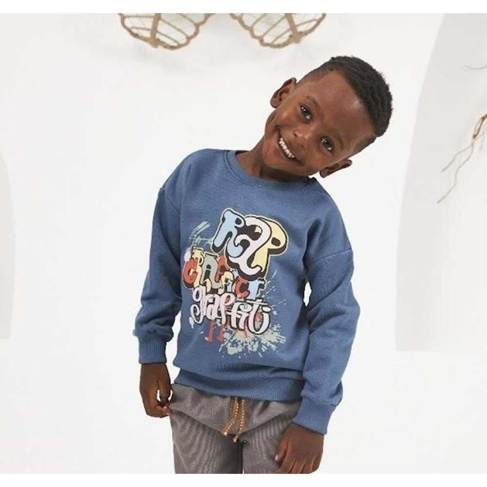 Mackays 3651-033 Bebek Sweatshirt 18-24 Ay İNDİGO