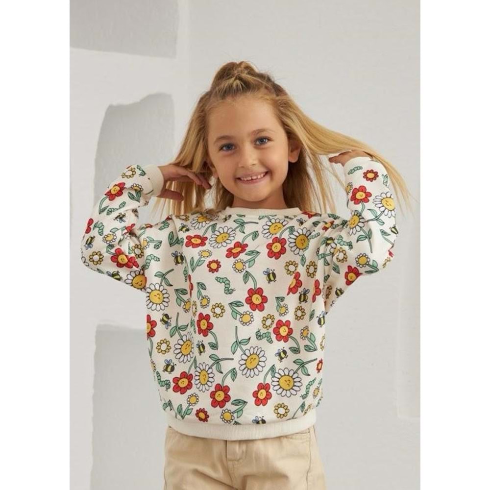 Cichlid 3601-017 Baskılı Çocuk Sweatshirt 6 Yaş ASORTİ