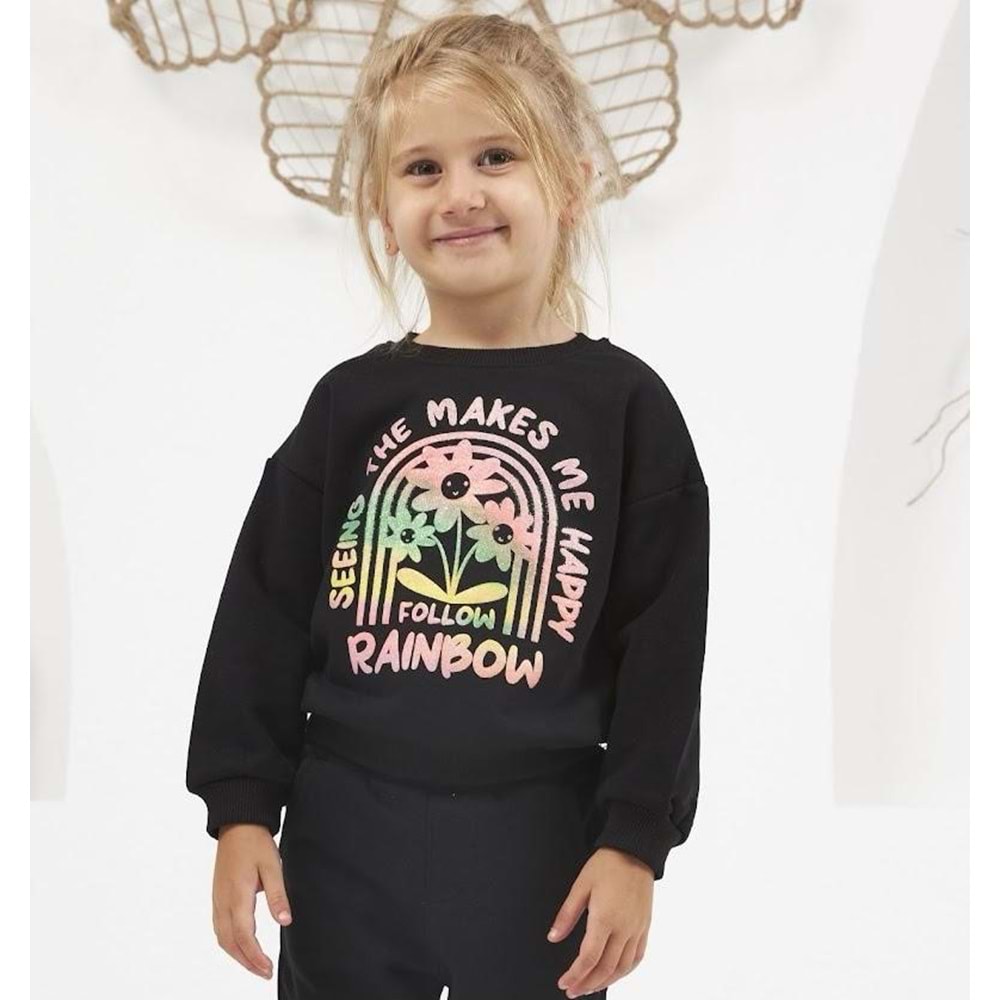 Cichlid 3601-065 Bebek Sweatshirt 18-24 Ay SİYAH