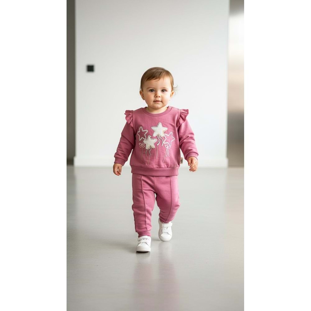 Piccola Mia Parlak Yıldız Nakışlı 2li Takım