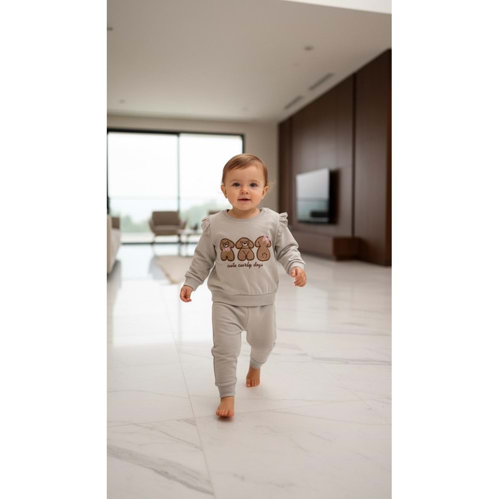 Piccola Mia Köpek Nakışlı 2li Takım