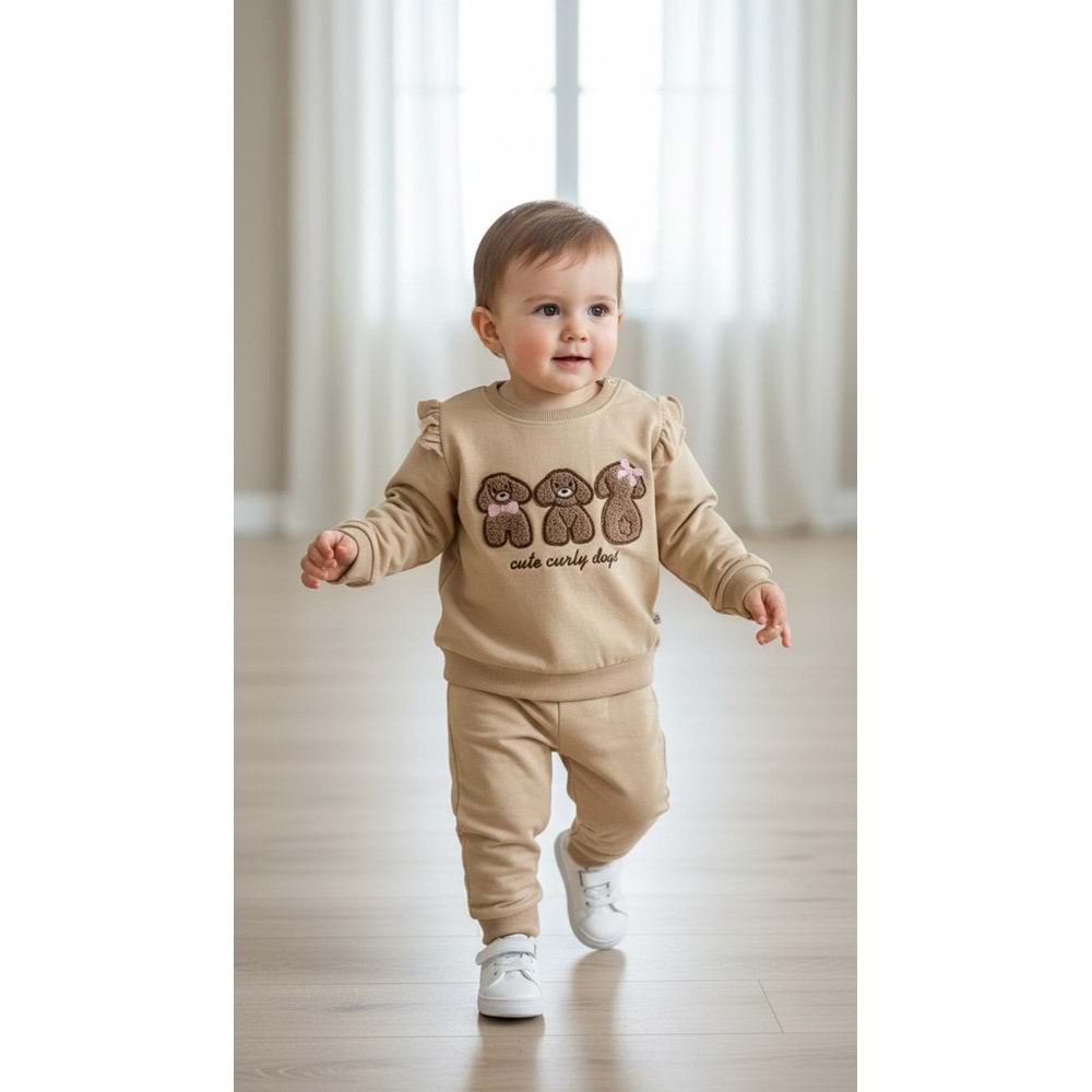 Piccola Mia Köpek Nakışlı 2li Takım