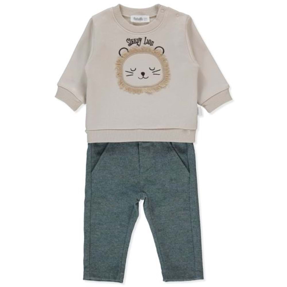 Bebetto K-4633 2 İp Sweat 2li Takım 18-24 Ay HAKİ