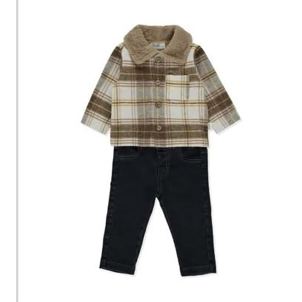 Bebetto K-4482 Oduncu Kumaş Gömlekli 2li Takım