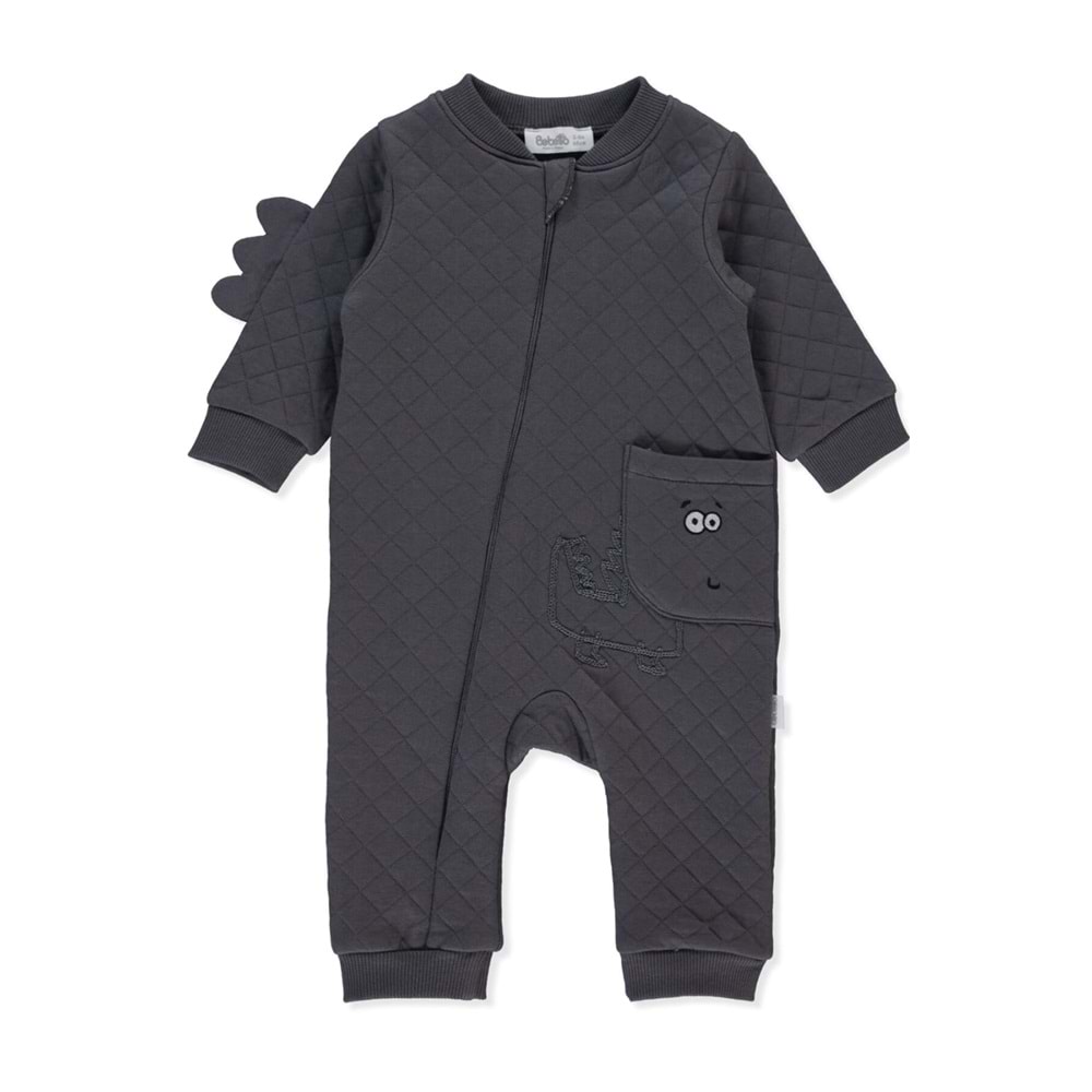 Bebetto K-4557 Kapitone Fermuarlı Patiksiz Tulum