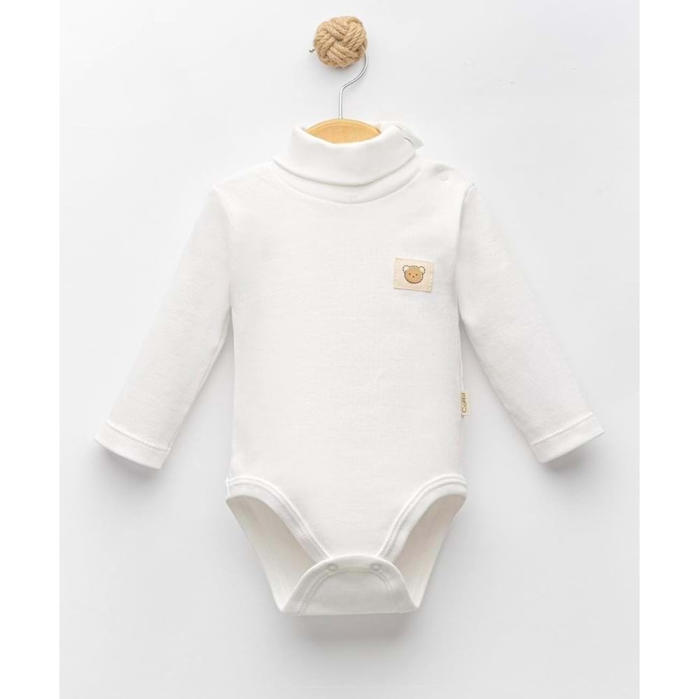 Colbi Baby 2088 Kaşkorse Tam Balıkçı Badi 9-12 Ay Ekru