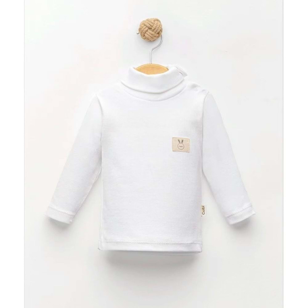 Colbi Baby 2086 Kaşkorse Tam Balıkçı Sweat 12-18 Ay Beyaz