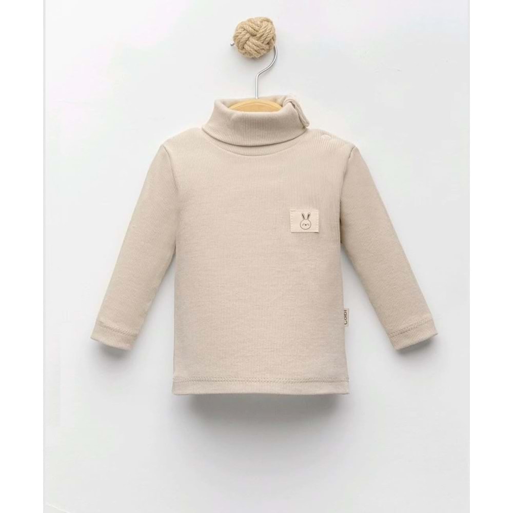 Colbi Baby 2086 Kaşkorse Tam Balıkçı Sweat 6-9 Ay Vizon
