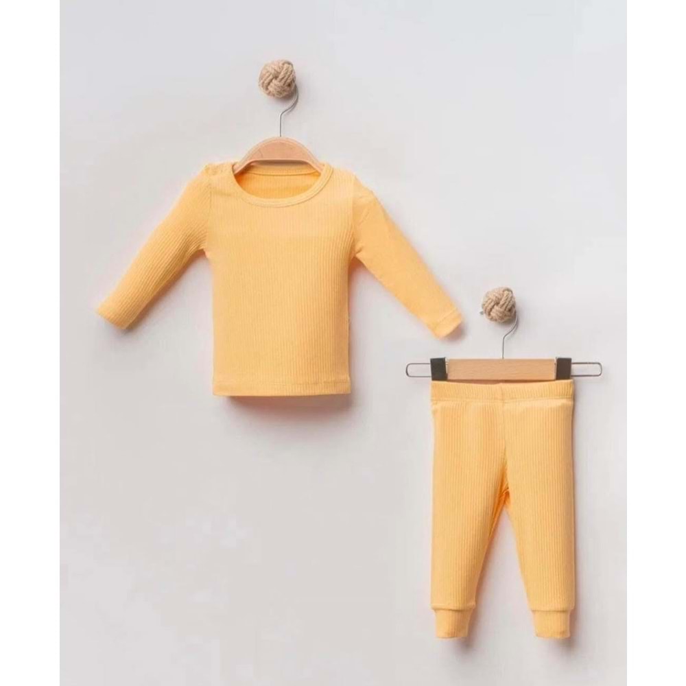 Colbi Baby 4056 Modal 2'li Takım 9-12 Ay Sarı