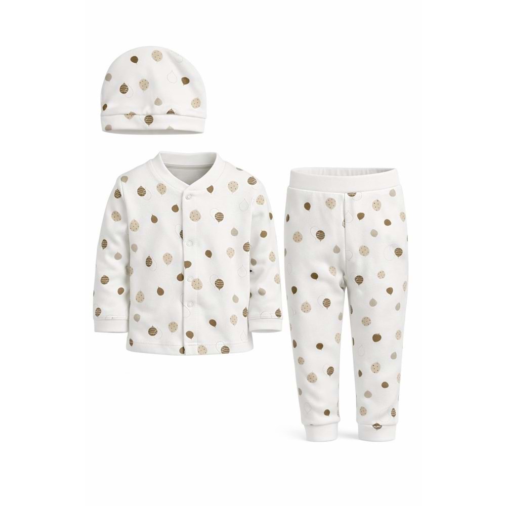 Colbi Baby 4055-1 Uçan Balon Şapkalı 3'lü Takım