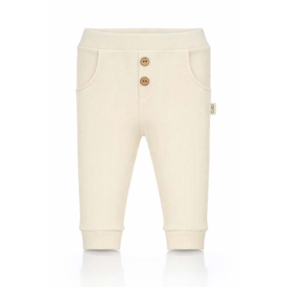 Colbi Baby 2038 Modal Cepli Düğmeli Pantolon 6-9 Ay Ekru