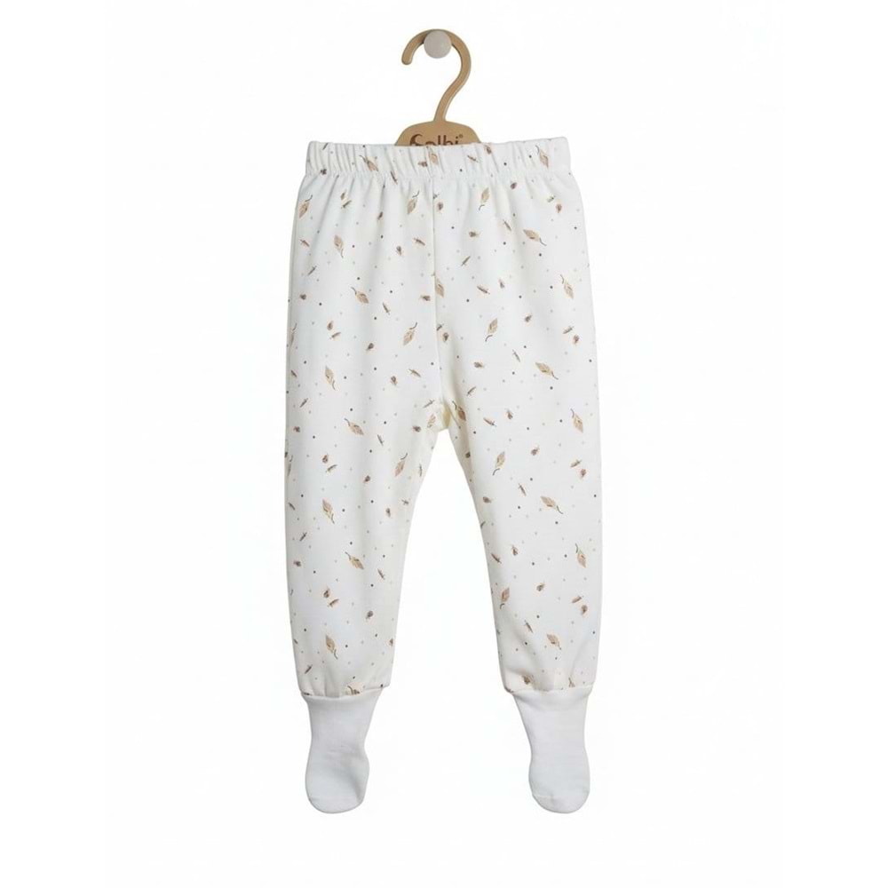 Colbi Baby 1008 Yaprak Desenli Çoraplı Tek Alt 6-9 Ay