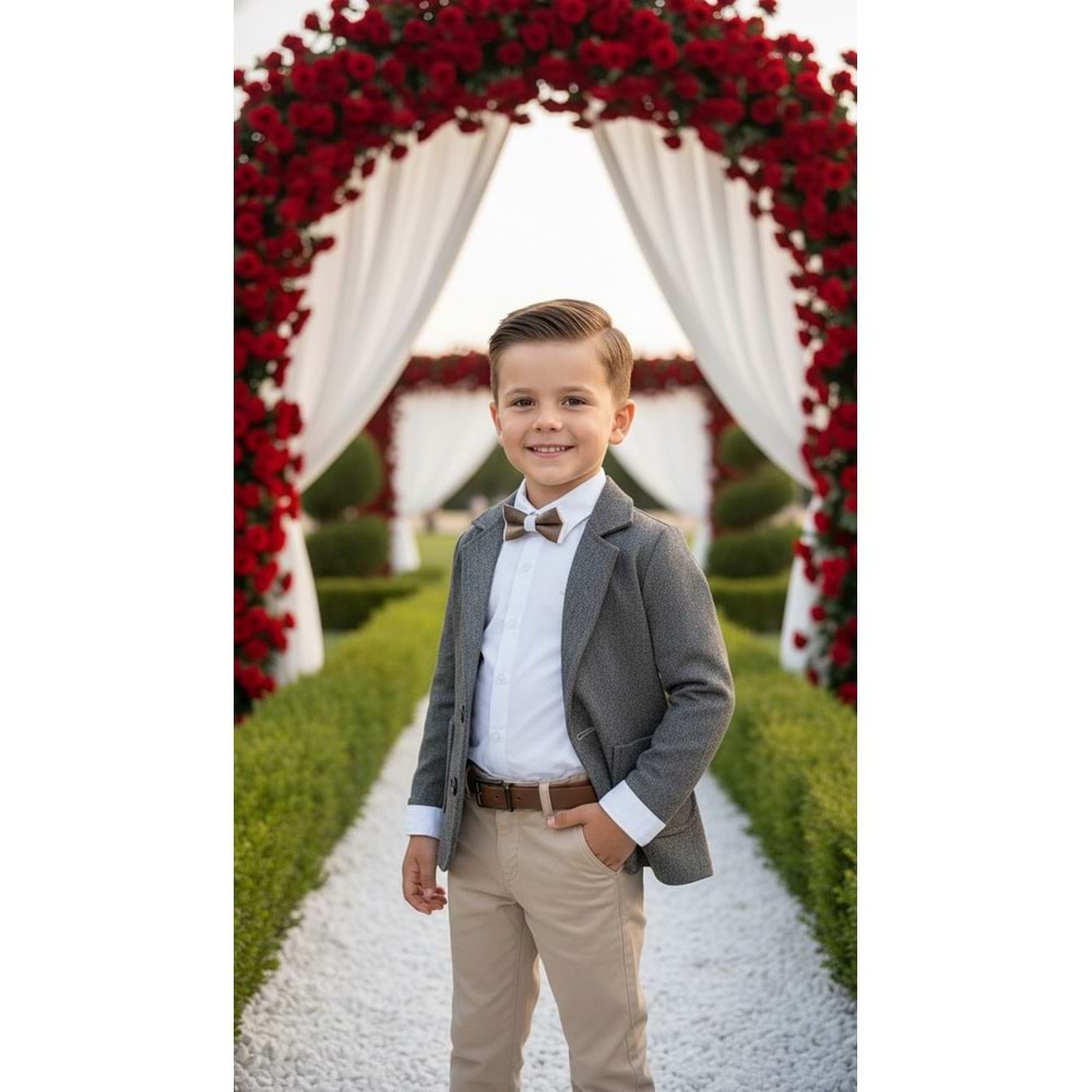 Weeny Kids 1660 3lü Erkek Takım 6 Yaş KAHVE