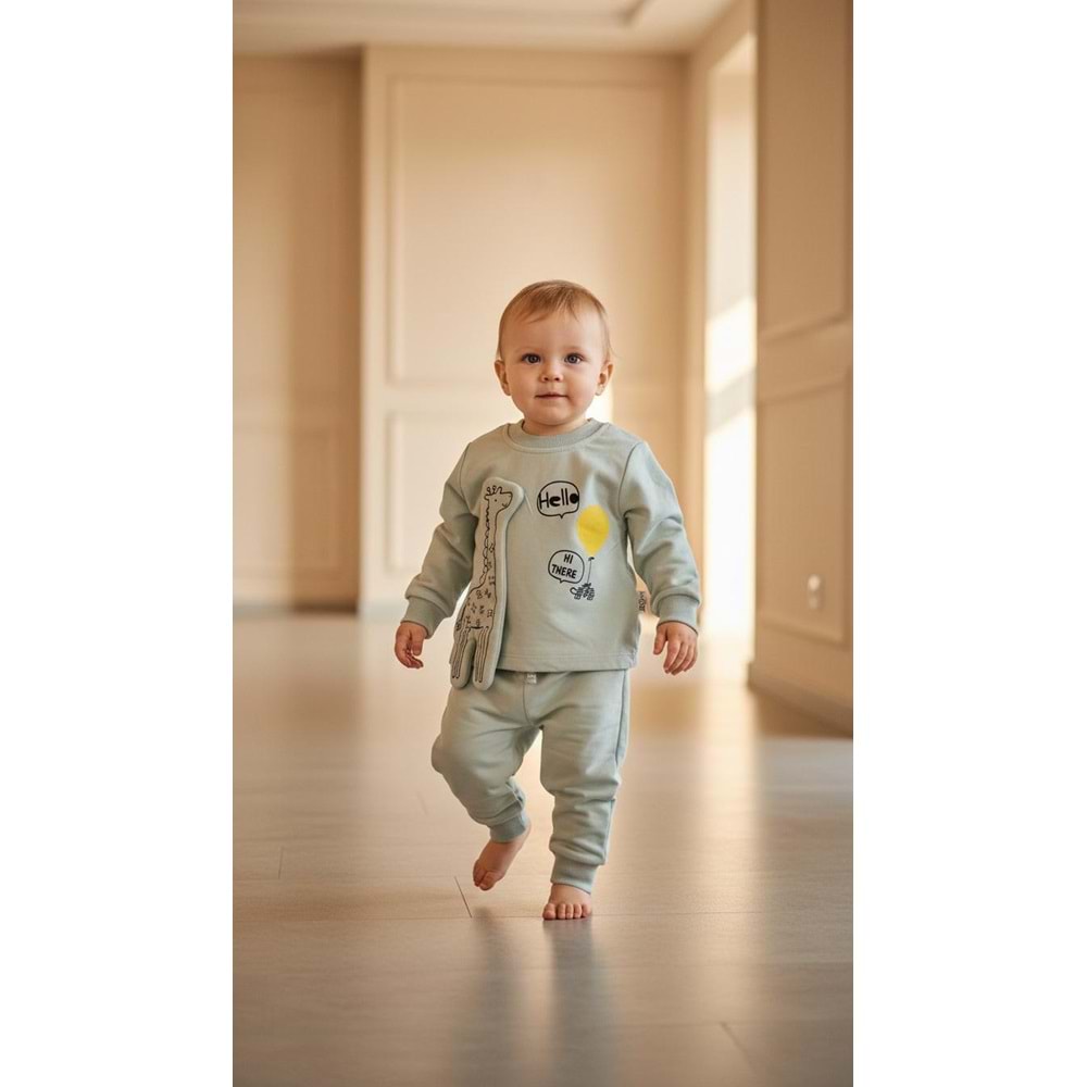 Zeo Kids 2227 Hello Zürafa 2li Takım