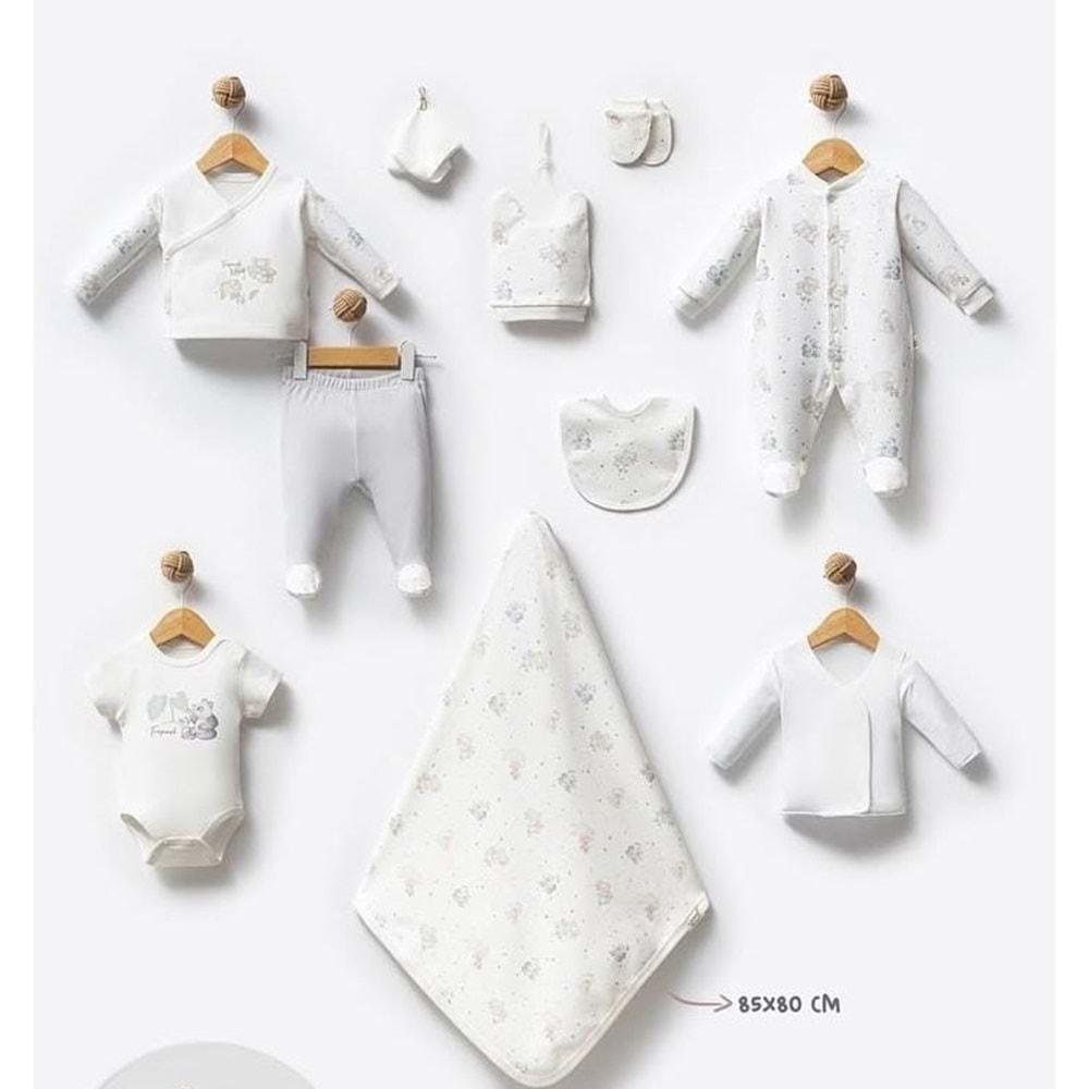 By Bubbles 2900 Tropical Island 10lu Hastane Çıkış Seti Gri