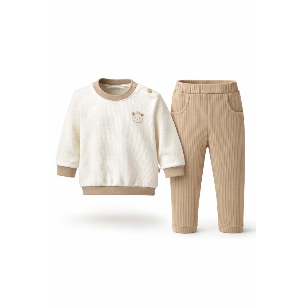 Eslenza Baby ESL-2075 Waffle 2li Takım