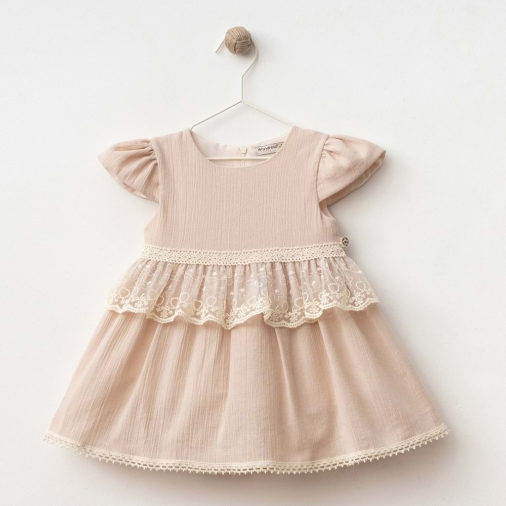 Wondress Baby 1212 Pamuk Prenses Elbise 24 Ay Pudra