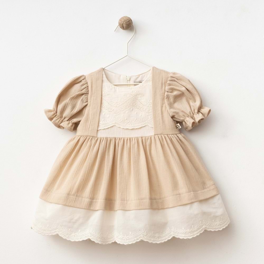 Wondress Baby 1218 Roba Brodeli Elbise 24 Ay Bej