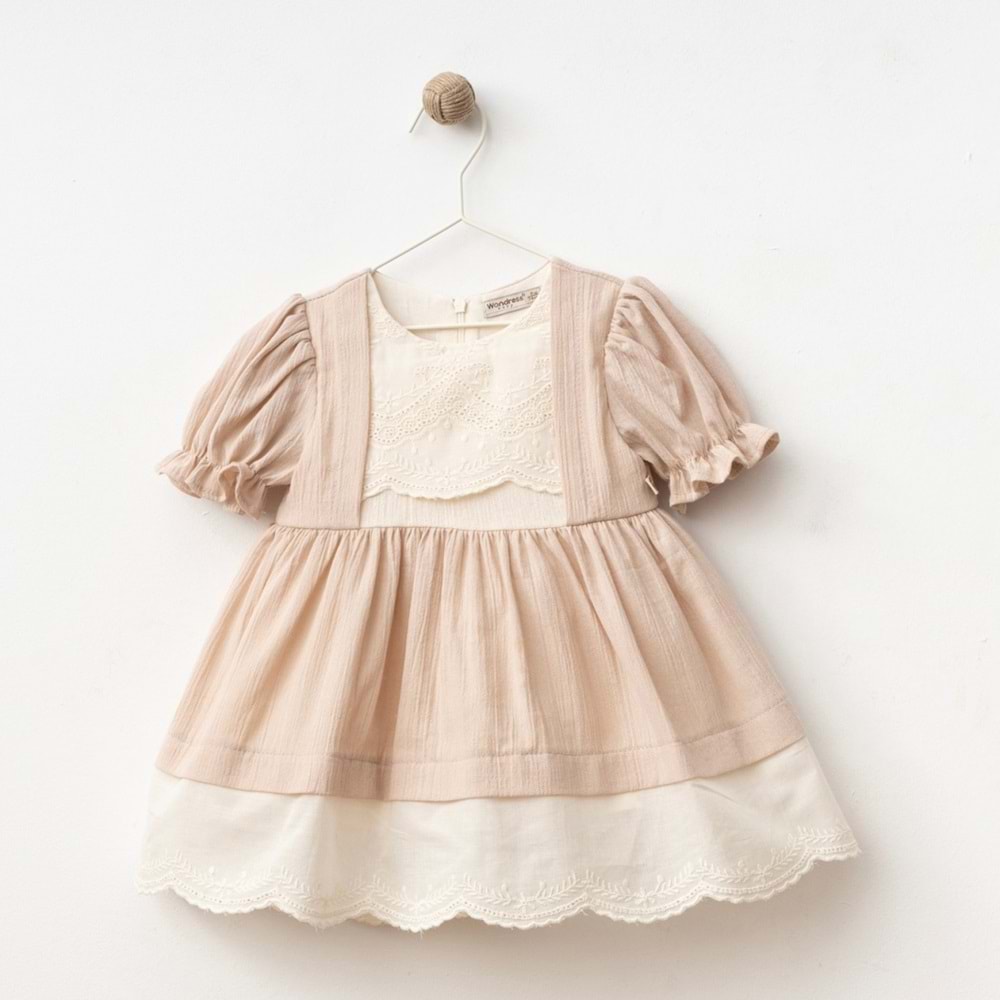 Wondress Baby 1218 Roba Brodeli Elbise 18 Ay Pudra