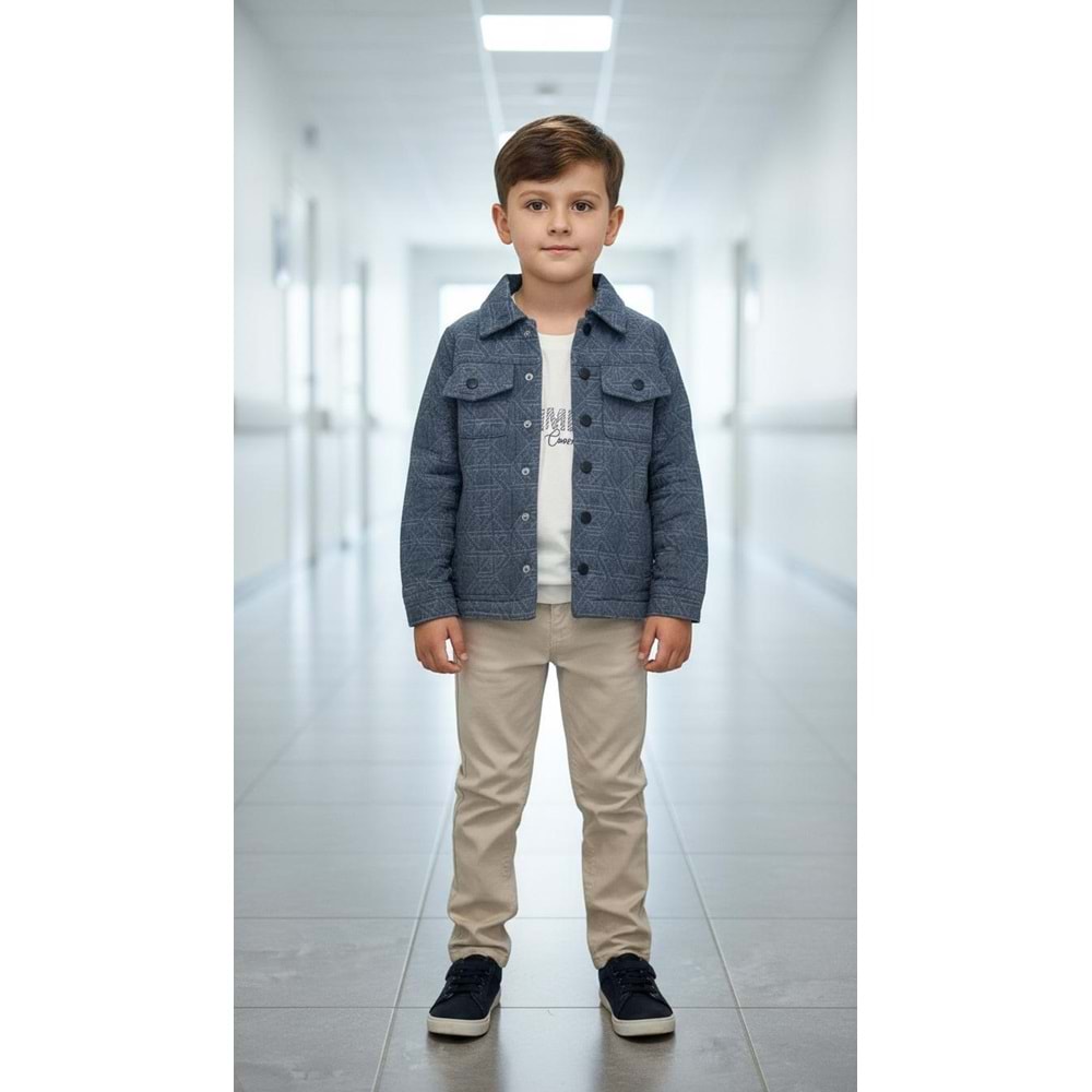 Ecoo Kids 3746 Jakarlı Ceketli 3lü Erkek Takım 7 Yaş LACİVERT