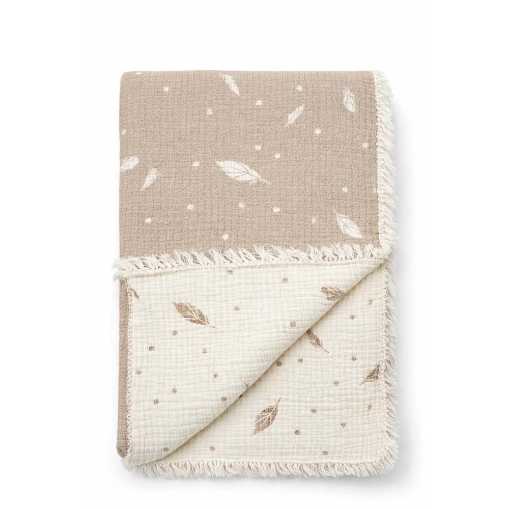 Colbi Baby 5120 4 Kat Yaprak Desen Battaniye 120x110