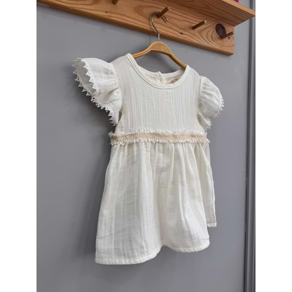 So Pearl Gipür Detaylı Elbise