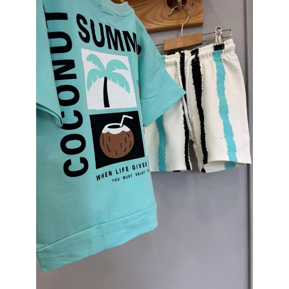 Acapella Summer Baskılı 2li Erkek Şortlu Takım