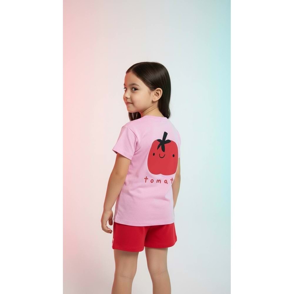 Acapella Hello Baskılı 2li Kız Şortlu Takım