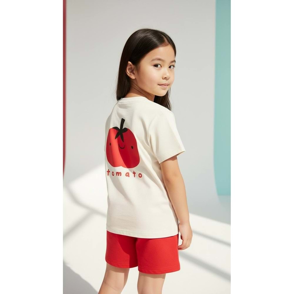 Acapella Hello Baskılı 2li Kız Şortlu Takım