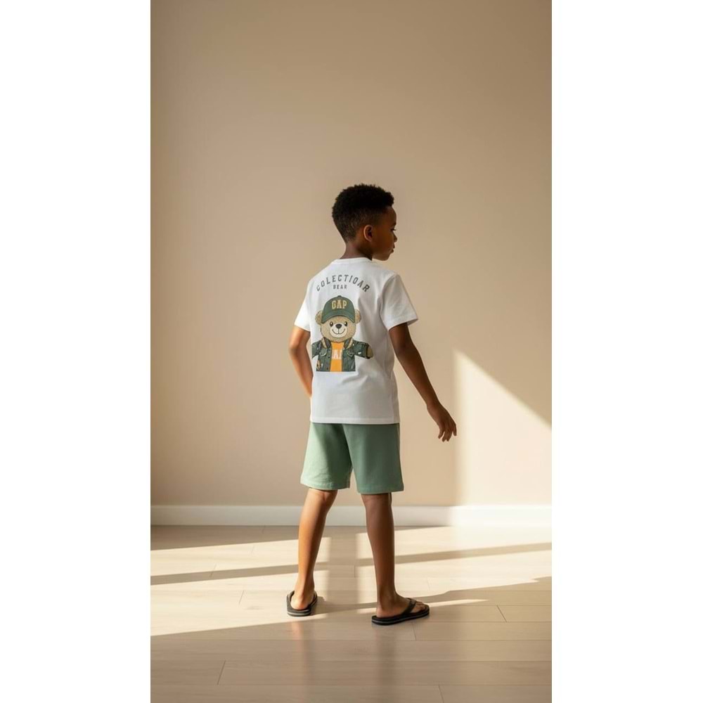 Gap Kids Bear Baskılı 2li Erkek Şortlu Takım