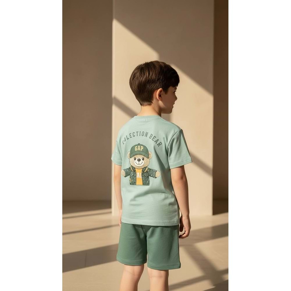 Gap Kids Bear Baskılı 2li Erkek Şortlu Takım