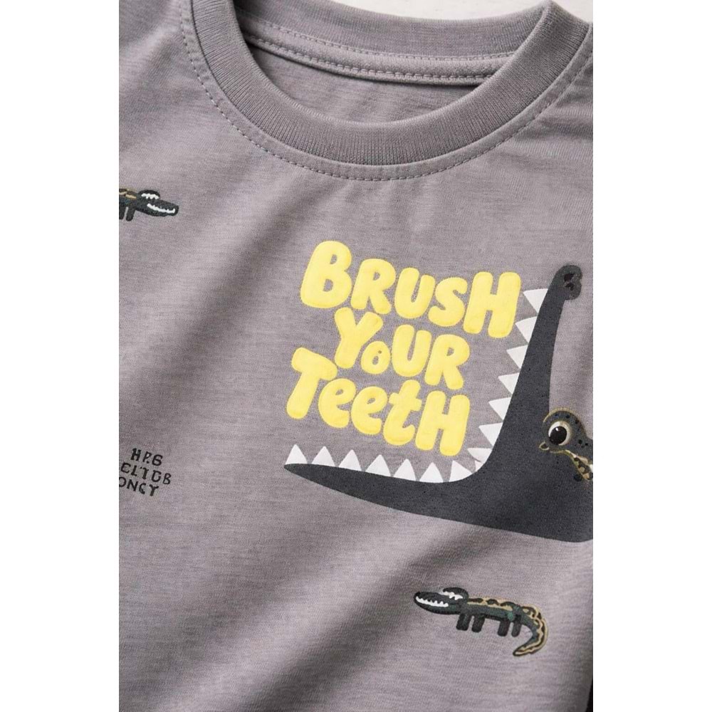 West Sky Dino Baskılı 2li Erkek Şortlu Takım