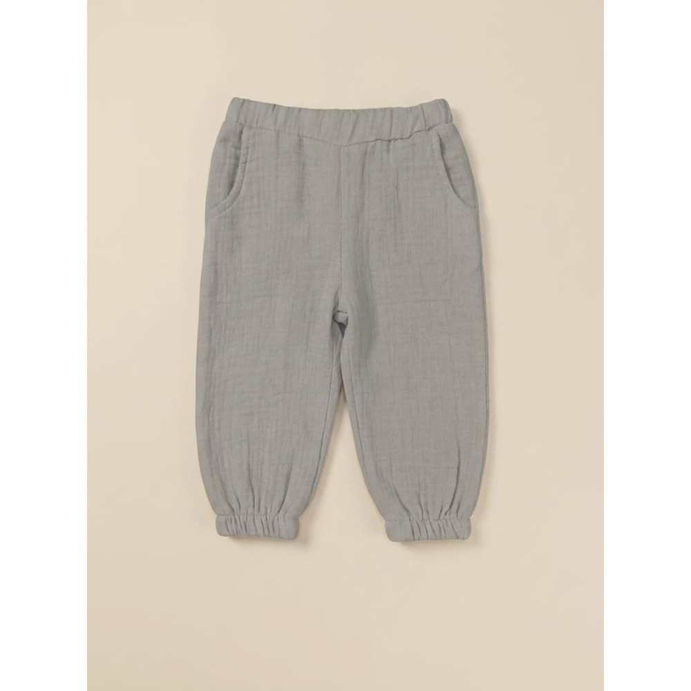 Colbi Baby 5146 Müslin Tek Pantolon 12-18 AY GRİ