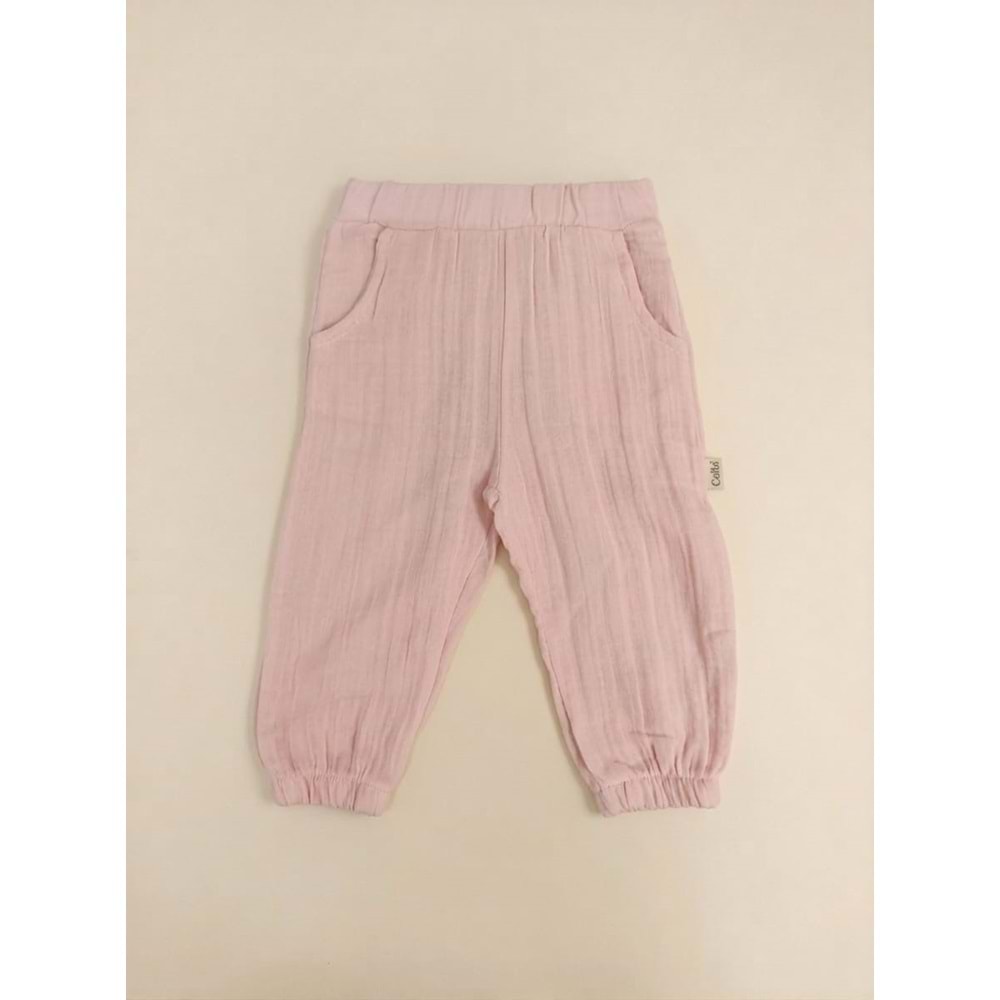 Colbi Baby 5146 Müslin Tek Pantolon 12-18 AY PEMBE