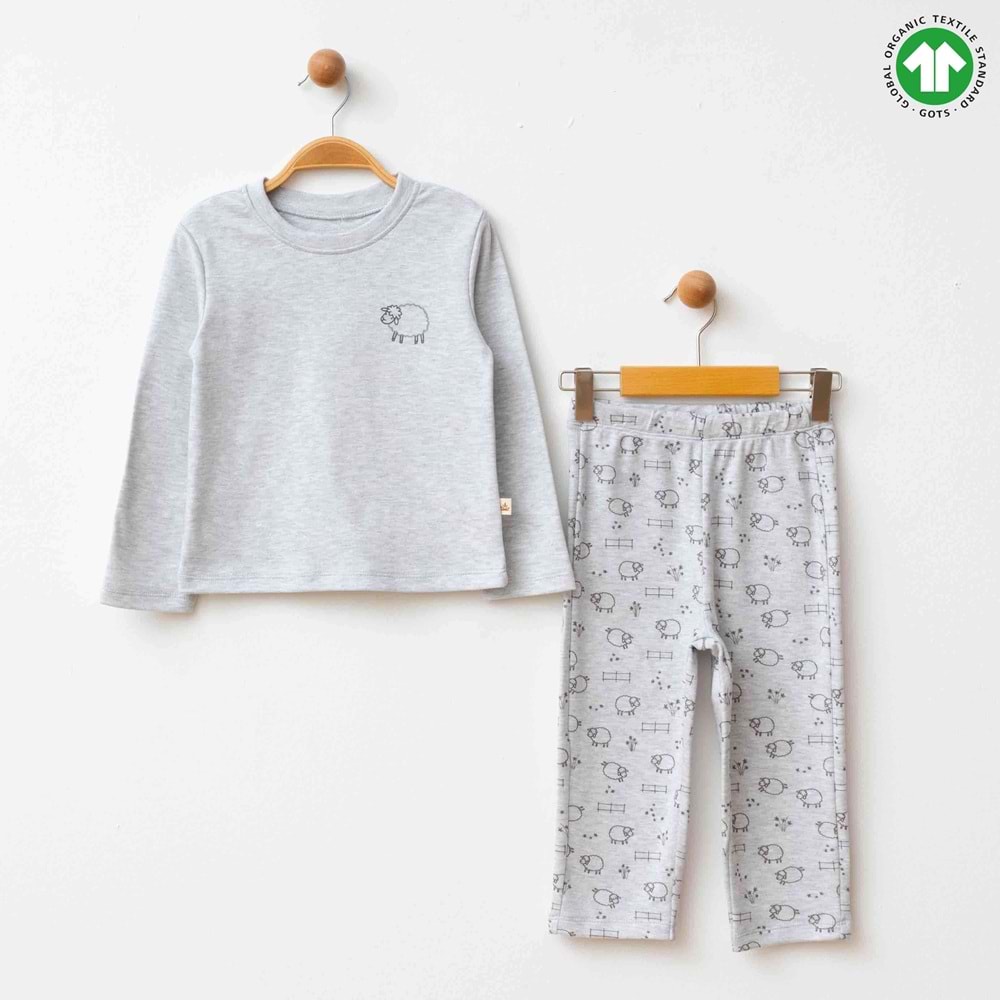 Eslenza Baby ESL-2218 2li Pijama Takımı 6 YAŞ GRİ
