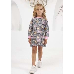 Cichlid 3302-010 Renk Baskılı Elbise