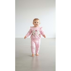 Piccola Mia Tavşan Nakışlı 2li Takım