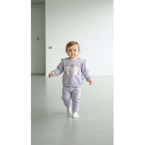 Piccola Mia Tavşan Nakışlı 2li Takım