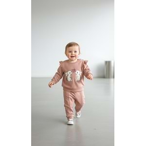 Piccola Mia Tavşan Nakışlı 2li Takım