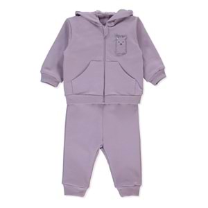 Bebetto K-4616 2 İp Kapüşonlu Hırka 2li Takım