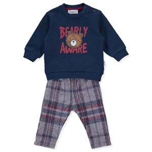 Bebetto K-4456 2İp Sweat Huge Bear 2li Takım