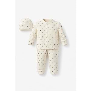 Colbi Baby 4055-2 Deniz Yıldızı Şapkalı 3'lü Takım