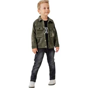 Ecoo 3648 Süet Ceketli 3lü Takım