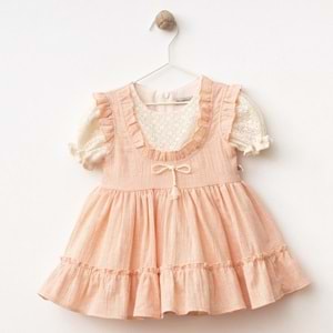 Wondress Baby 1204 Fiyonklu Keten Elbise