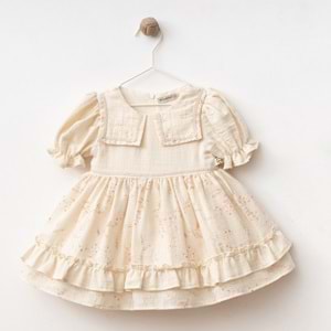 Wondress Baby 1214 Baskılı Kare Yakalı Elbise