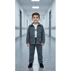 Ecoo Kids 3735 Kargo Cepli Ceketli 3lü Erkek Takım