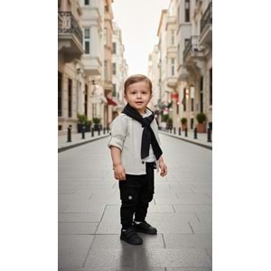 Comfort Baby Fularlı Müslin Gömlekli 3lü Takım