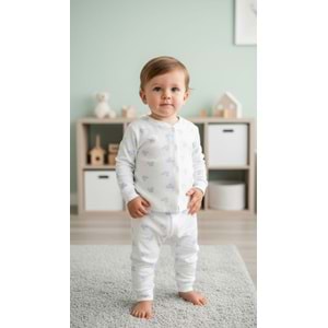 Minipety Önden Çıtçıtlı Pijama Takımı Mickey